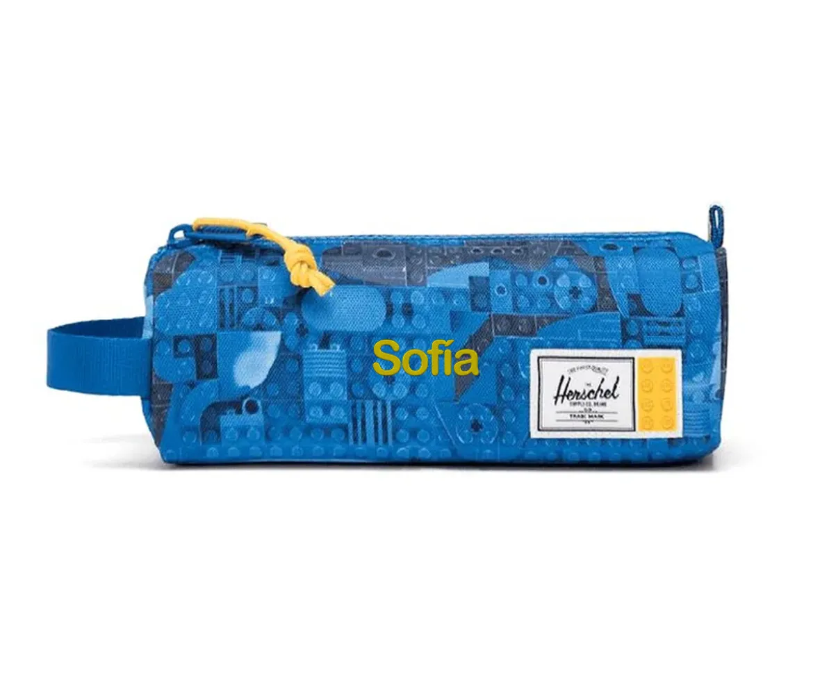 Estuche LEGO® Settlement Personalizable Little Herschel Abstract Bricks Blue