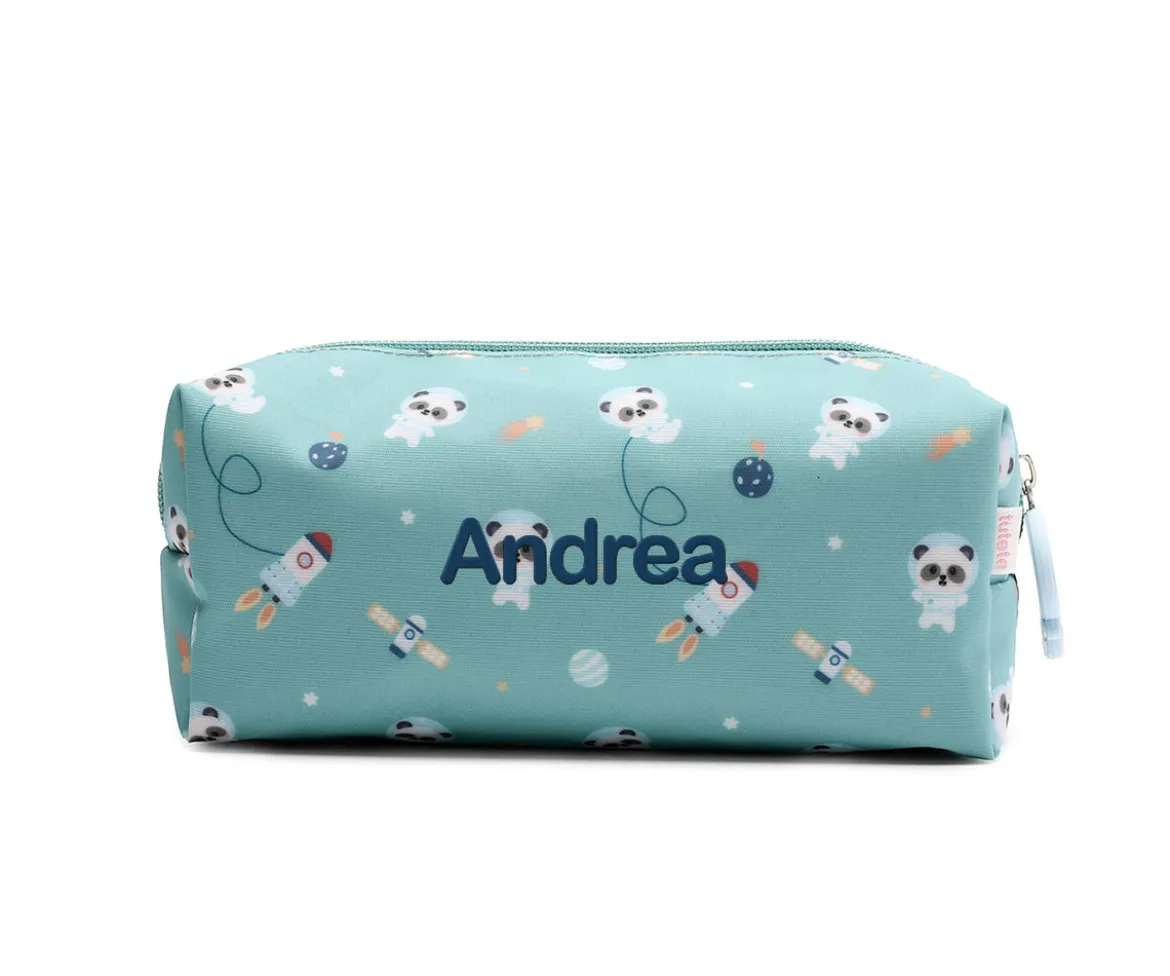 Estuche Pandas in Space Personalizable