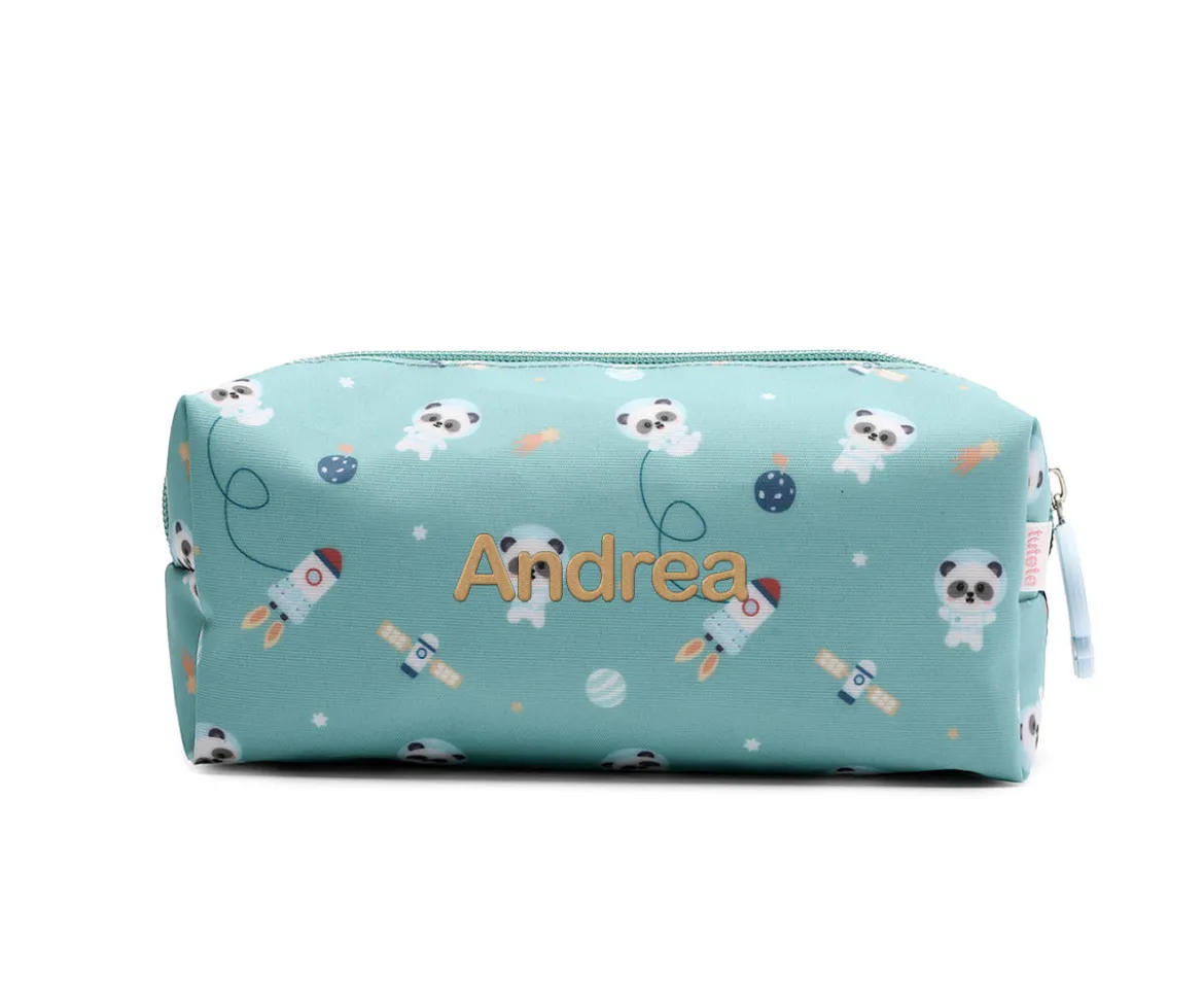 Estuche Pandas in Space Personalizable