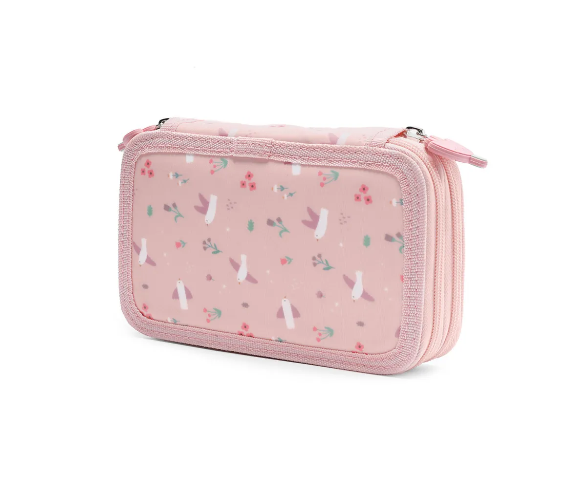 Estuche Plumier Doble Blossom Birds