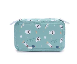 Estuche Plumier Doble Pandas in Space