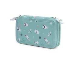 Estuche Plumier Doble Pandas in Space