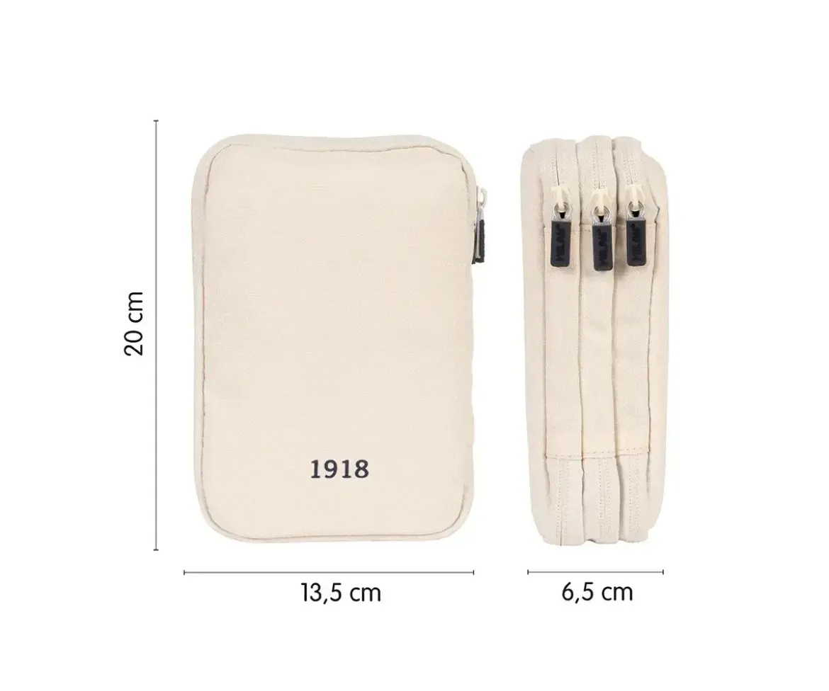 Estuche Plumier 3 Pisos con Material Escolar Beige MILAN 430 since 1918