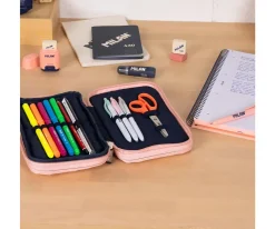 Estuche Plumier 3 Pisos con Material Escolar Rosa MILAN 430 since 1918