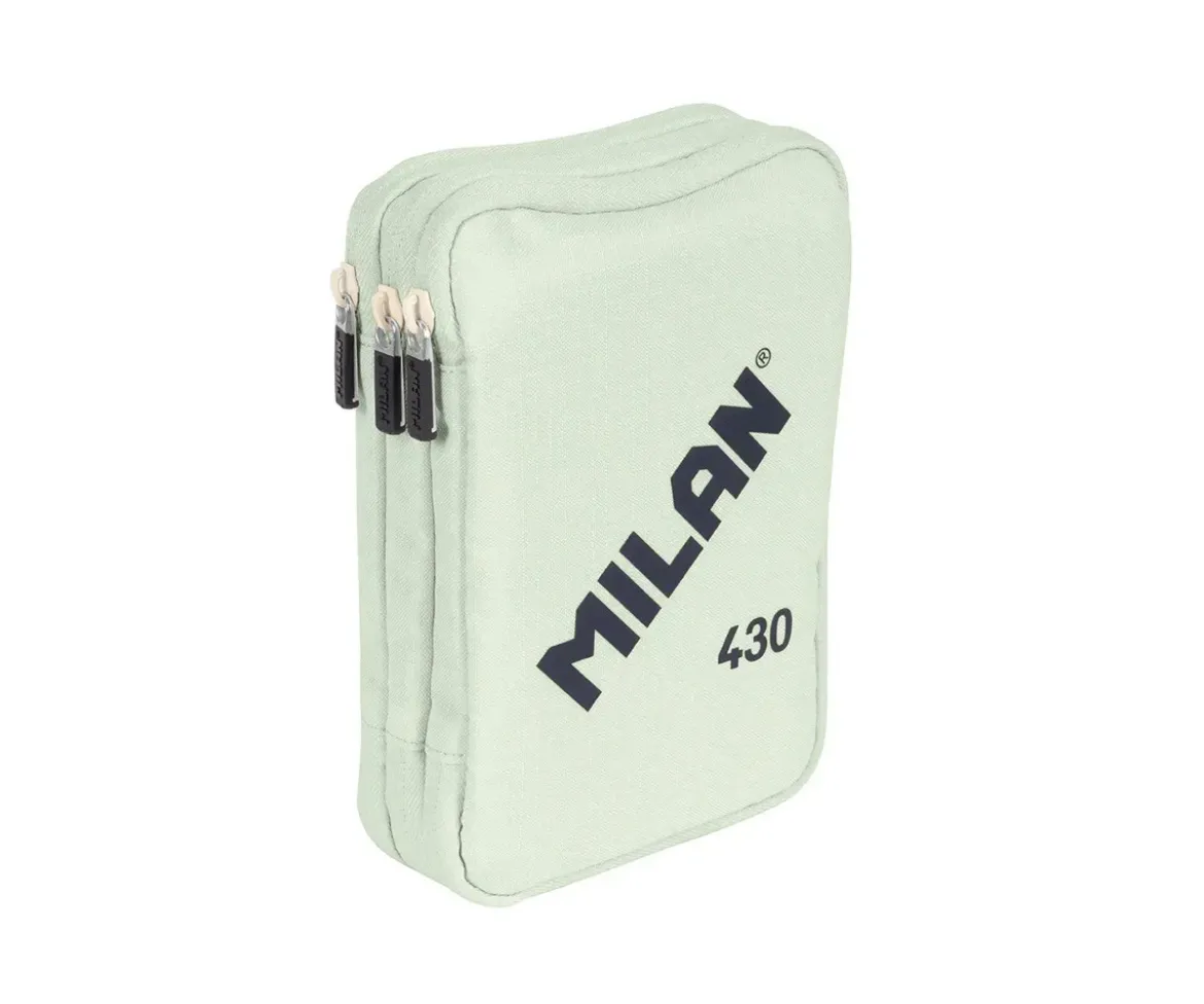 Estuche Plumier 3 Pisos con Material Escolar Verde MILAN 430 since 1918