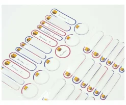Etiquetas Laminadas Mine FC. Barcelona para Objetos