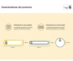Etiquetas Laminadas Mine Real Madrid para Objetos