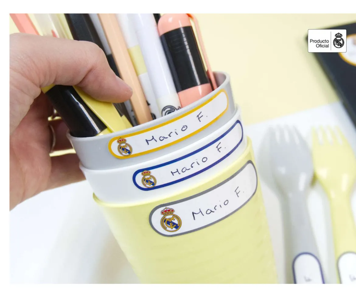 Etiquetas Laminadas Mine Real Madrid para Objetos