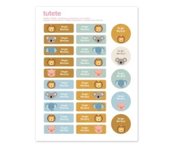 25 Etiquetas para Ropa Animal Friends