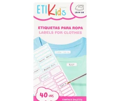 40 Etiquetas para Ropa "Escribe tu Texto" Colores