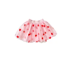 Falda Corazones Rosa Corta