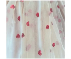 Falda Larga Corazones Rojos