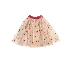 Falda Larga Corazones Rojos