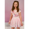 Falda Lentejuelas Party Fun Sequins Skirt Pink Neon 4-6 años