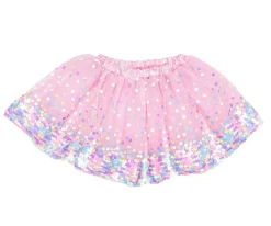 Falda Lentejuelas Party Fun Sequins Skirt Pink Neon 4-6 años