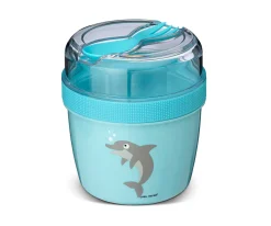 Fiambrera Snack N'ice Cup con Disco Refrigerante Blue Dolphin