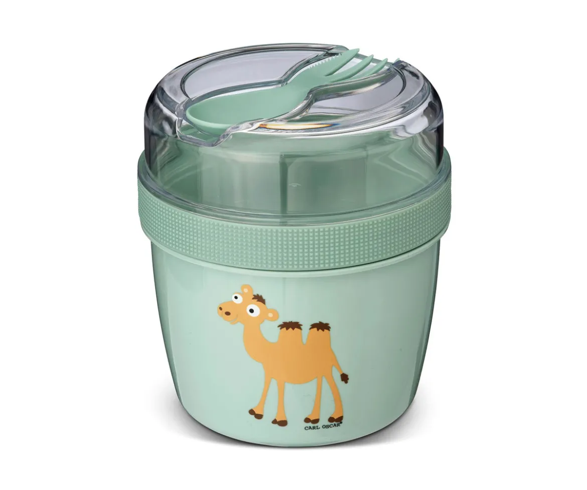 Fiambrera Snack N'ice Cup con Disco Refrigerante Green Camel