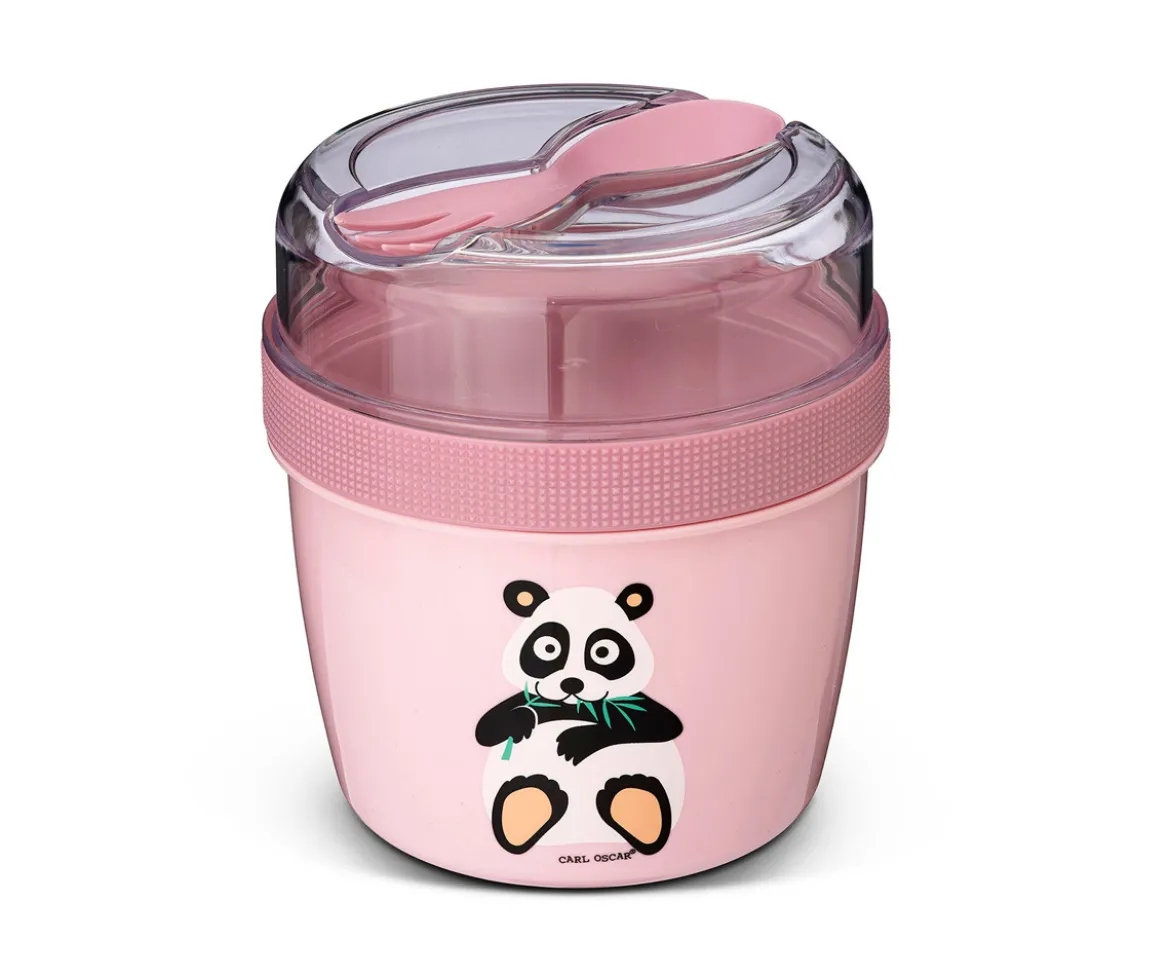 Fiambrera Snack N'ice Cup con Disco Refrigerante Panda Pink