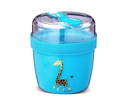 Fiambrera Snack N'ice Cup L Jirafa Turquesa