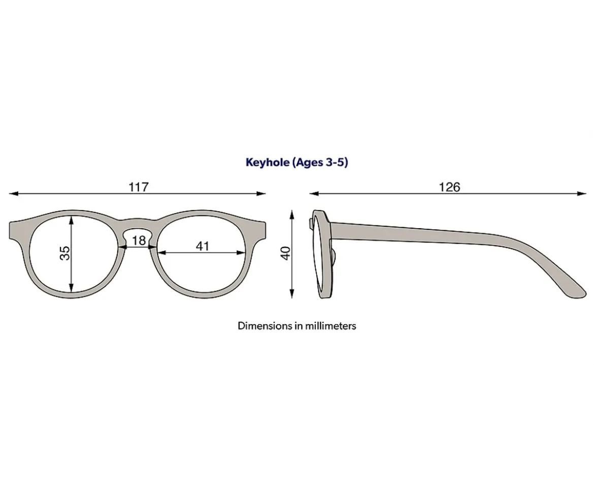 Gafas de Sol Flexibles Keyhole (3-5años) Smoke Lenses Jet Black