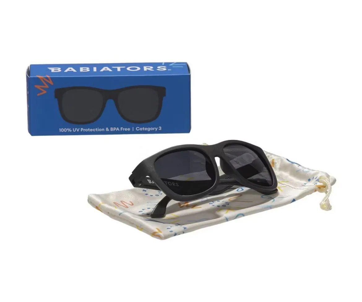 Gafas de Sol Flexibles Navigators (3-5 años) Jet Black Smoke Lenses