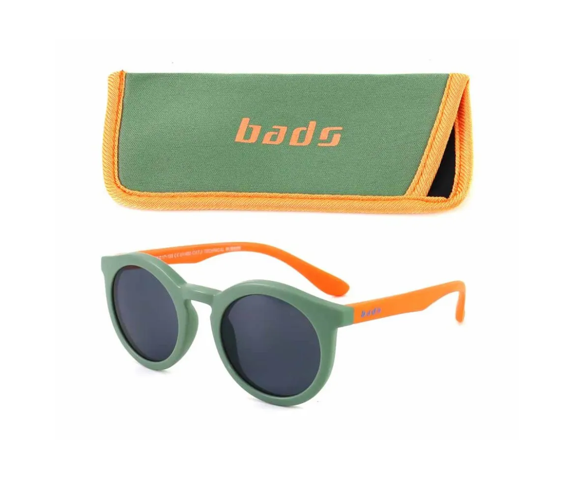 Gafas de Sol Infantil Flexibles BADS4020 Verde-Naranja (6-12 años)