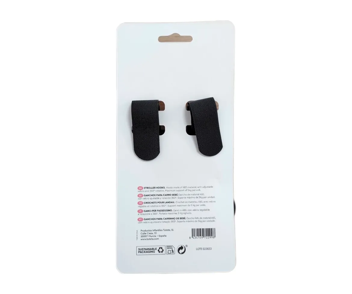 2 Ganchos para Silla de Paseo Negros