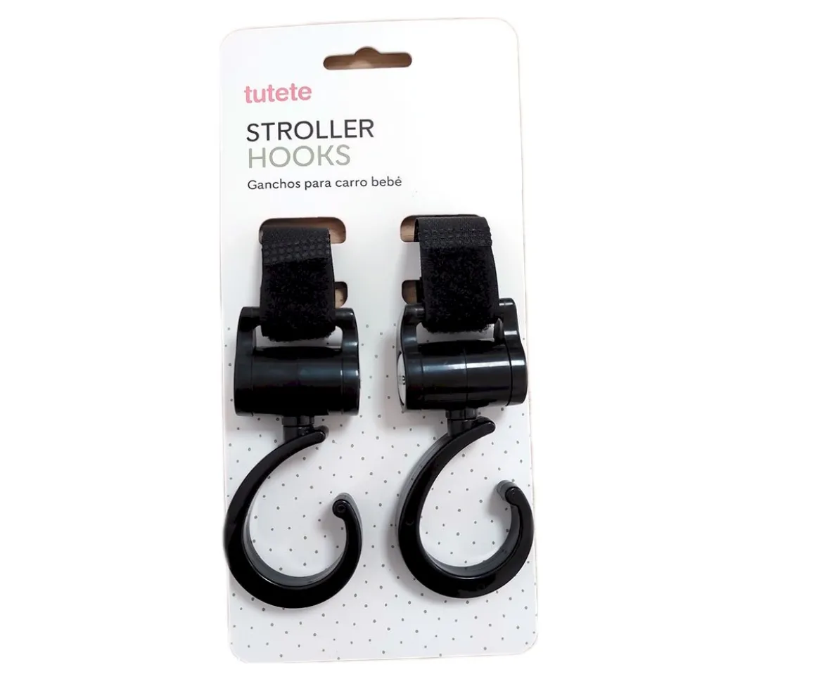 2 Ganchos para Silla de Paseo Negros