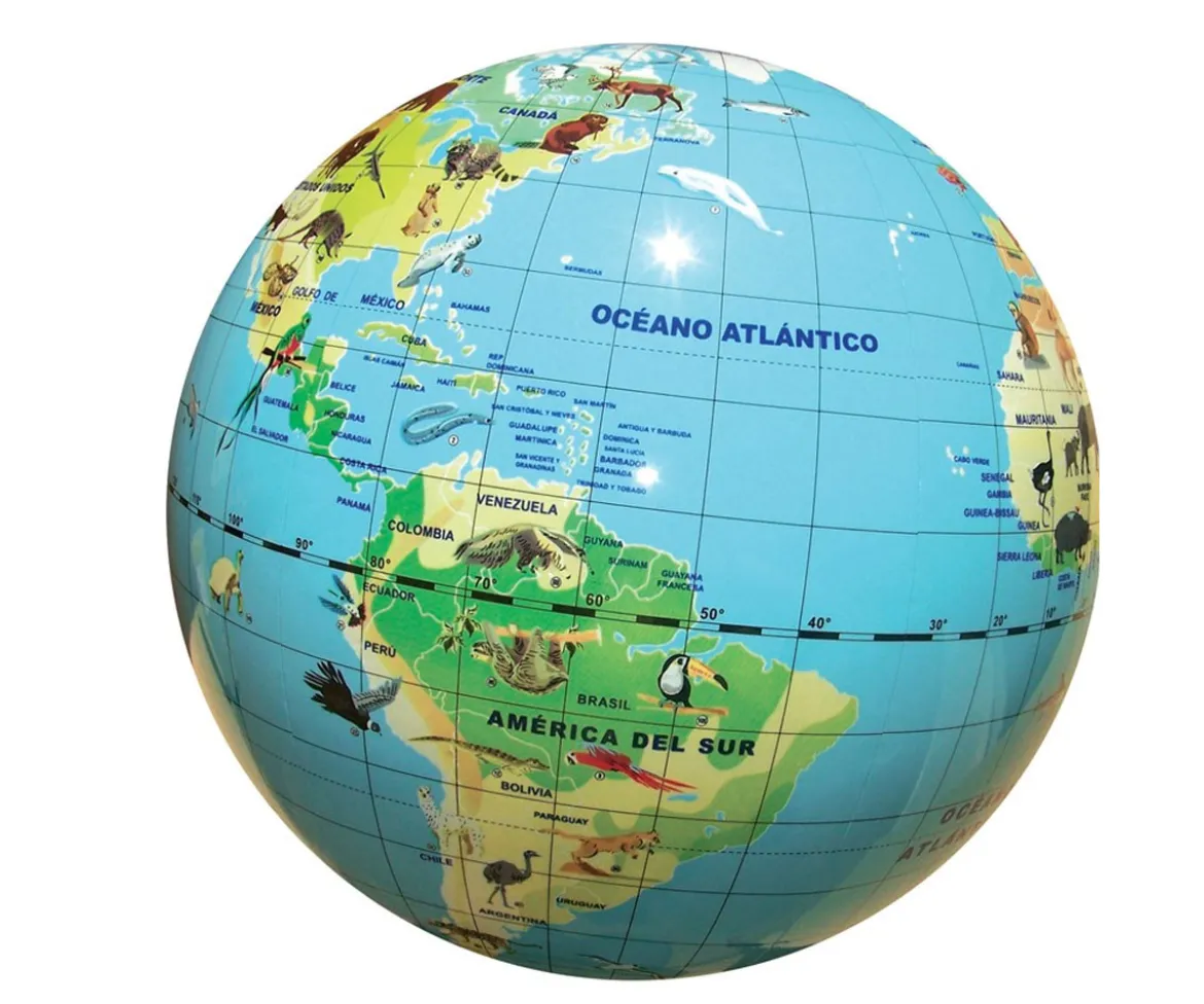 Globo Terráqueo Hinchable 40cm Animales