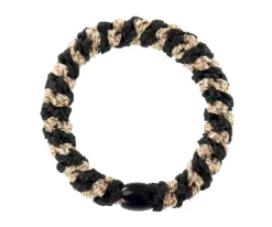 Goma del Pelo Kknekki Black Beige Purpurina