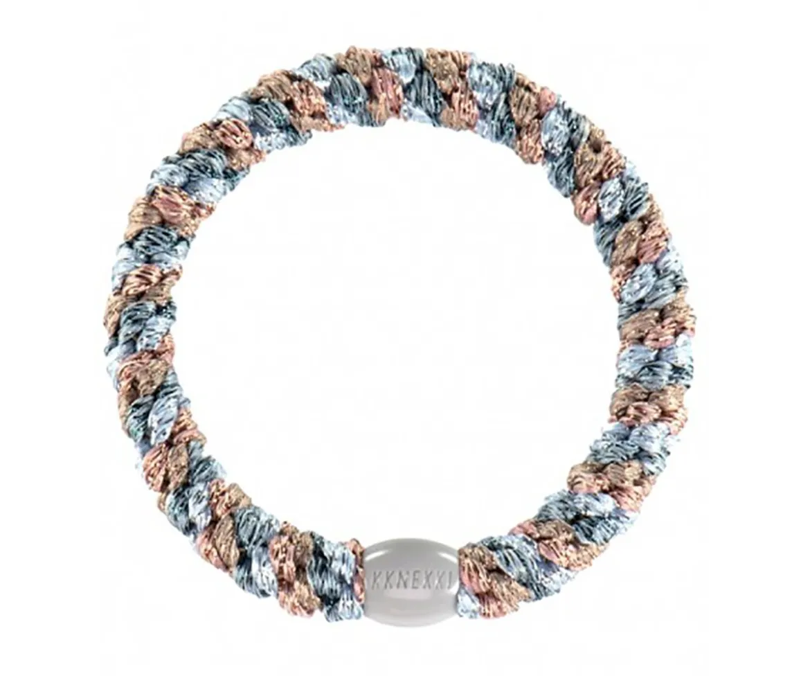 Goma del Pelo Kknekki Seablue Purpurina Mix