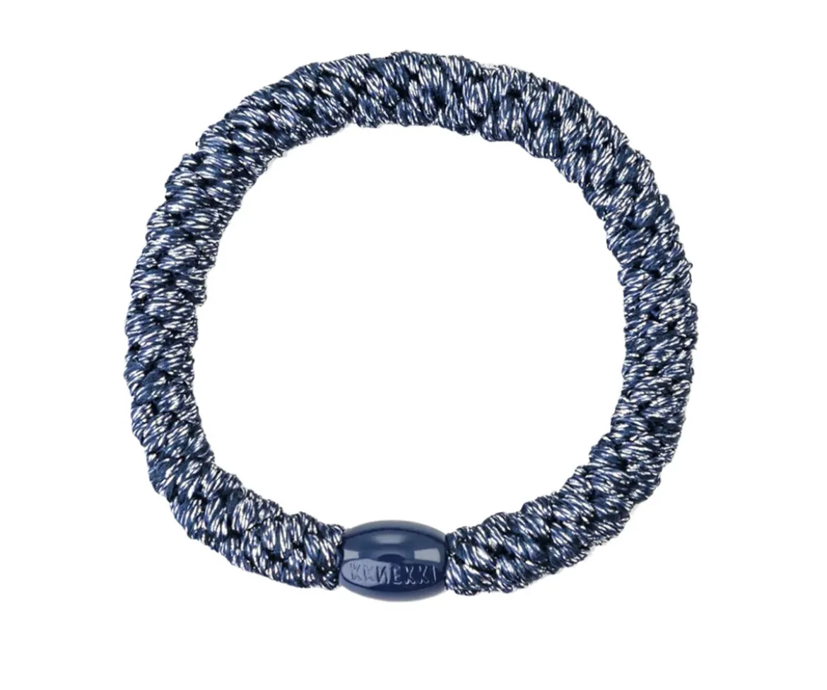 Goma de Pelo Kknekki Navy Silver Glitter