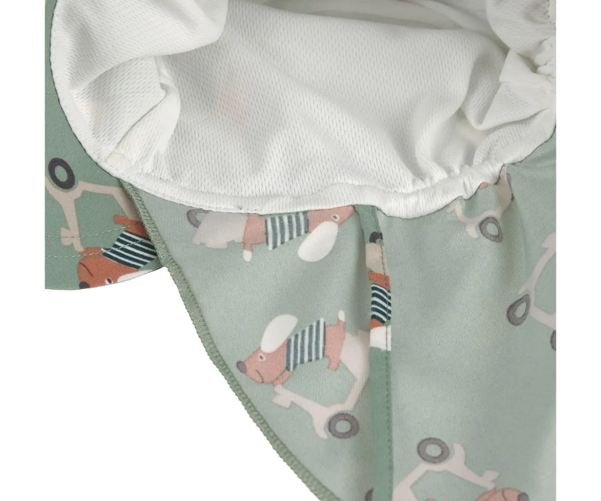 Gorrito de Playa Flap con Protección Solar Scooter Dog Green