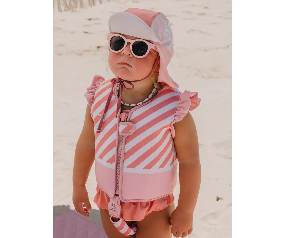 Gorro Playa Bebé Stripes Bloom & Blush