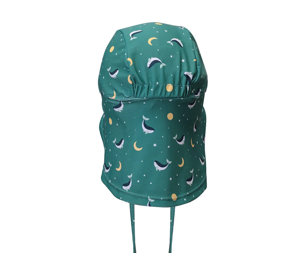 Gorro Playa Bebé Whale Teal