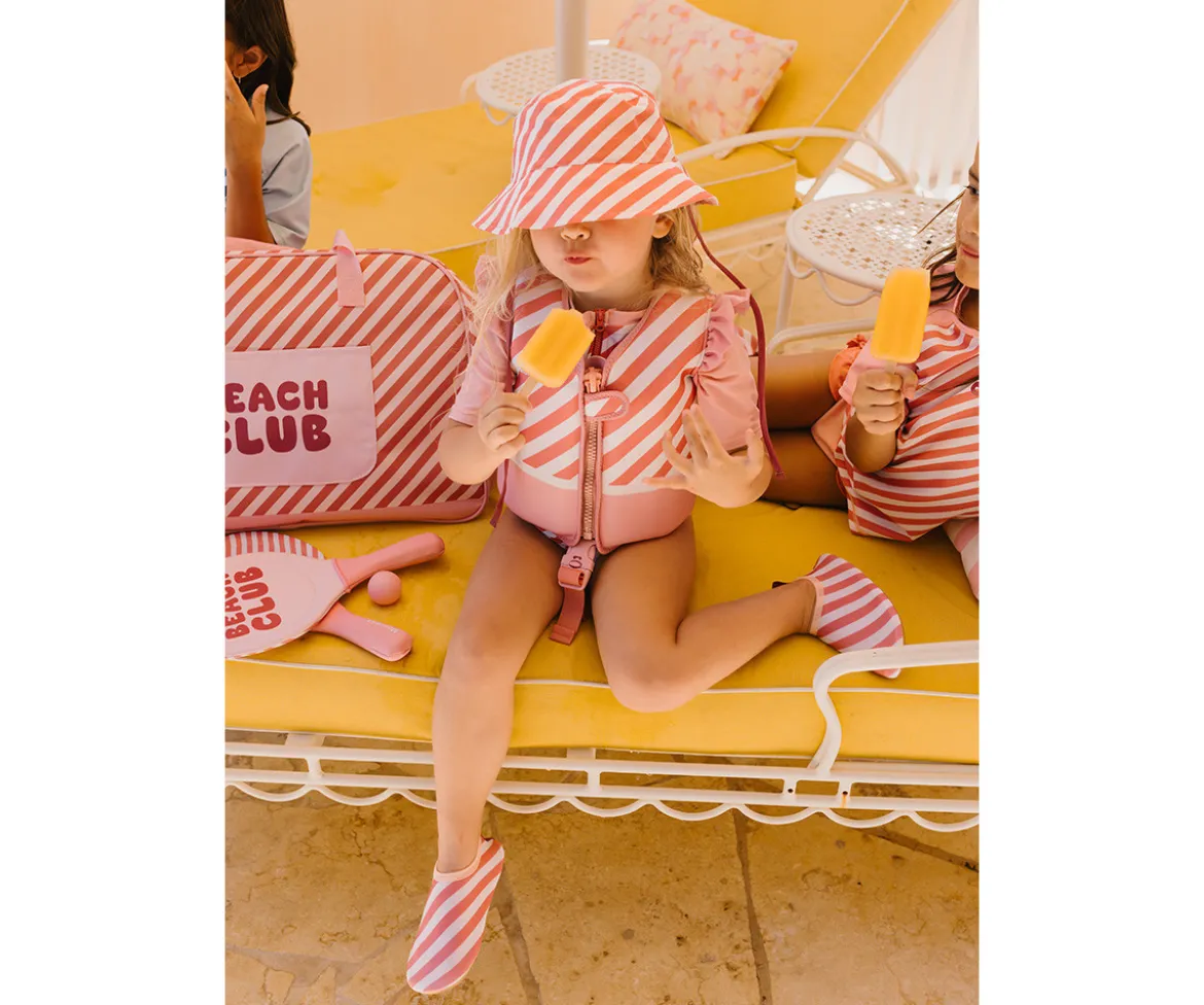 Gorro Reversible Stripes Bloom & Blush