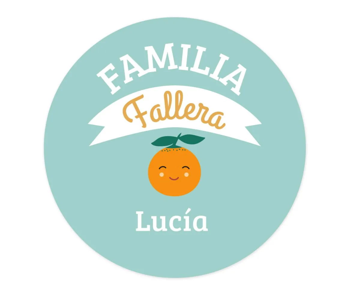 Imán Personalizado Bebé Familia Fallera