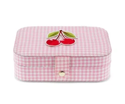 Joyero Pink Gingham Cherry