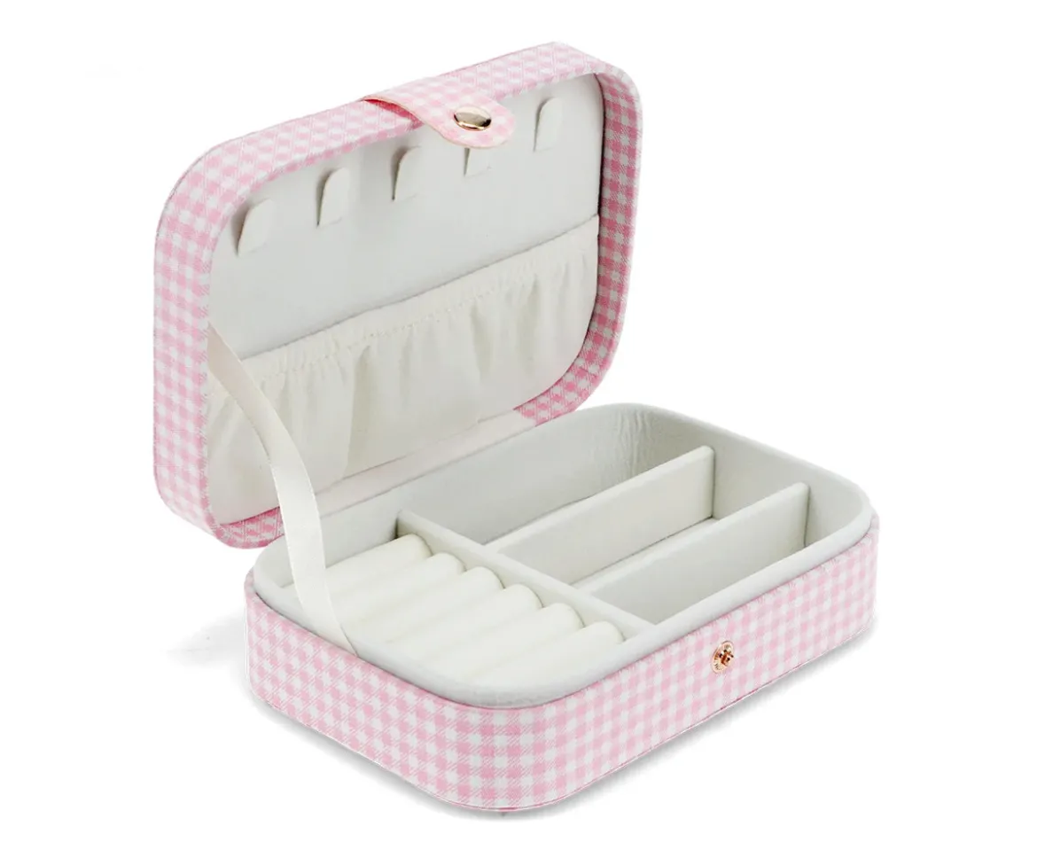 Joyero Pink Gingham Cherry