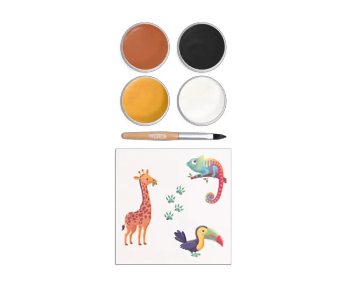 Kit 4 Colores Pintura de Cara Tigre