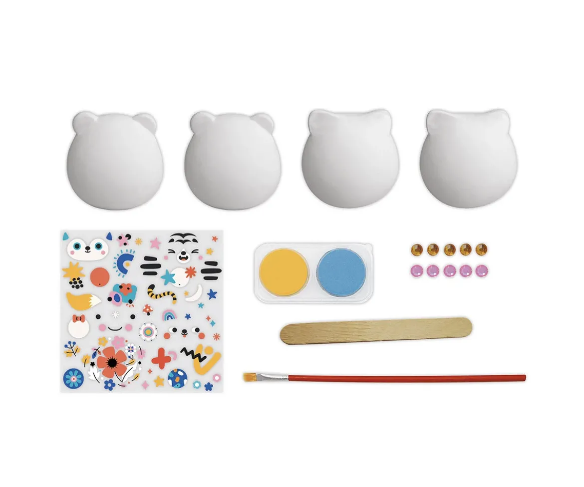 Kit Creativo 6 Animales de Yeso para Decorar