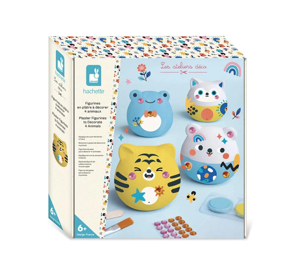 Kit Creativo 6 Animales de Yeso para Decorar