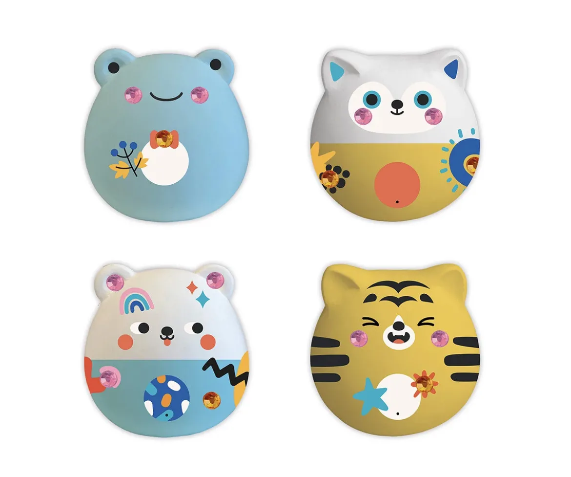 Kit Creativo 6 Animales de Yeso para Decorar