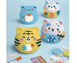 Kit Creativo 6 Animales de Yeso para Decorar