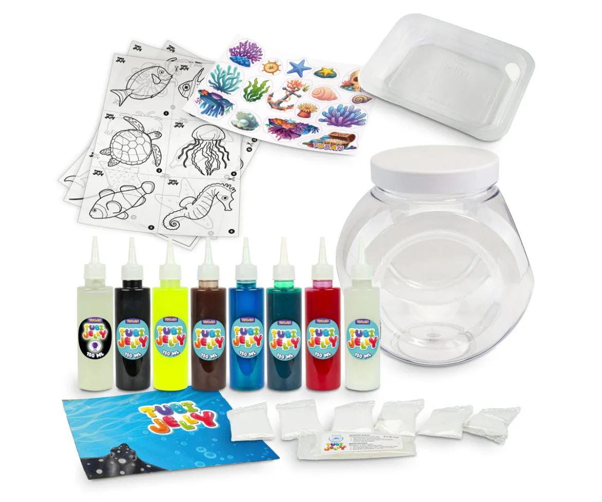 Kit Tubi Jelly Ocean con 8 Colores y Acuario Grande
