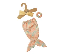 Les P'tits Déguiz Conjunto Sirena Aquarius Dorado con Scrunchie