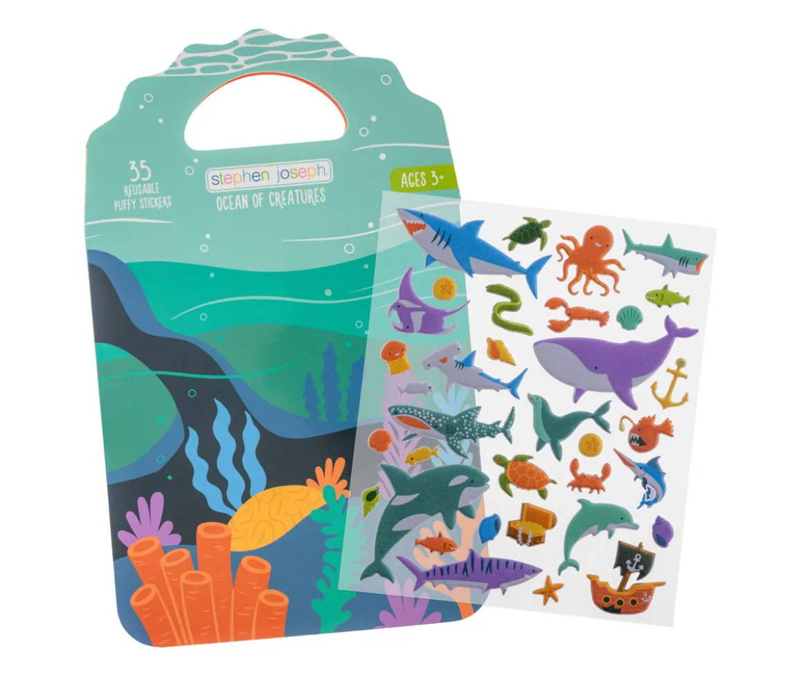 Libro de Pegatinas de Gel Reutilizables Tiburón