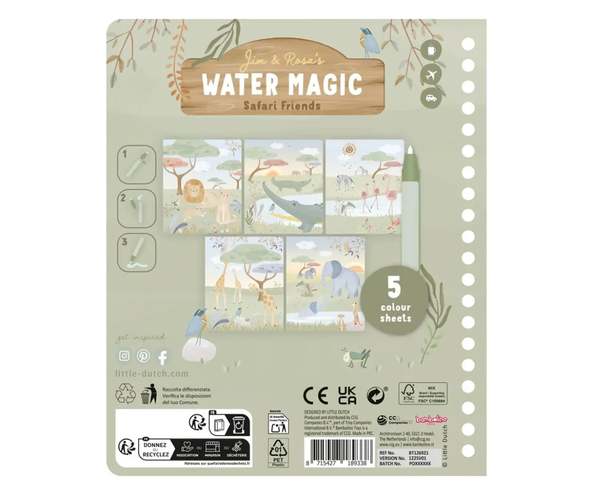 Libro Mágico Aqua para Colorear Jim Safari Friends