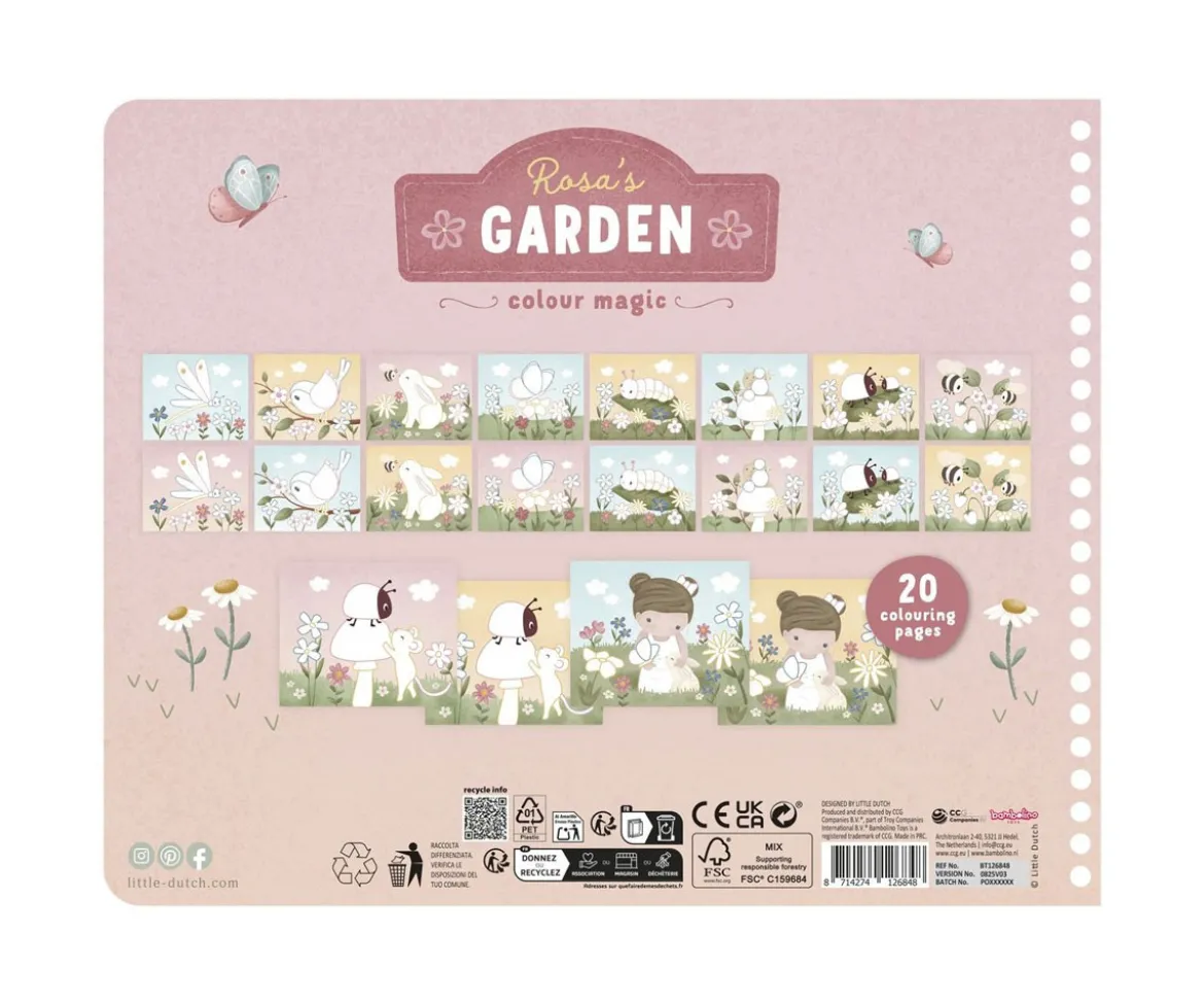 Libro Mágico para Colorear Jardín de Rosa y sus Amigos
