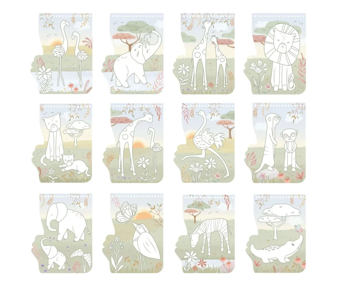 Libro para Colorear Flamenco Safari Friends